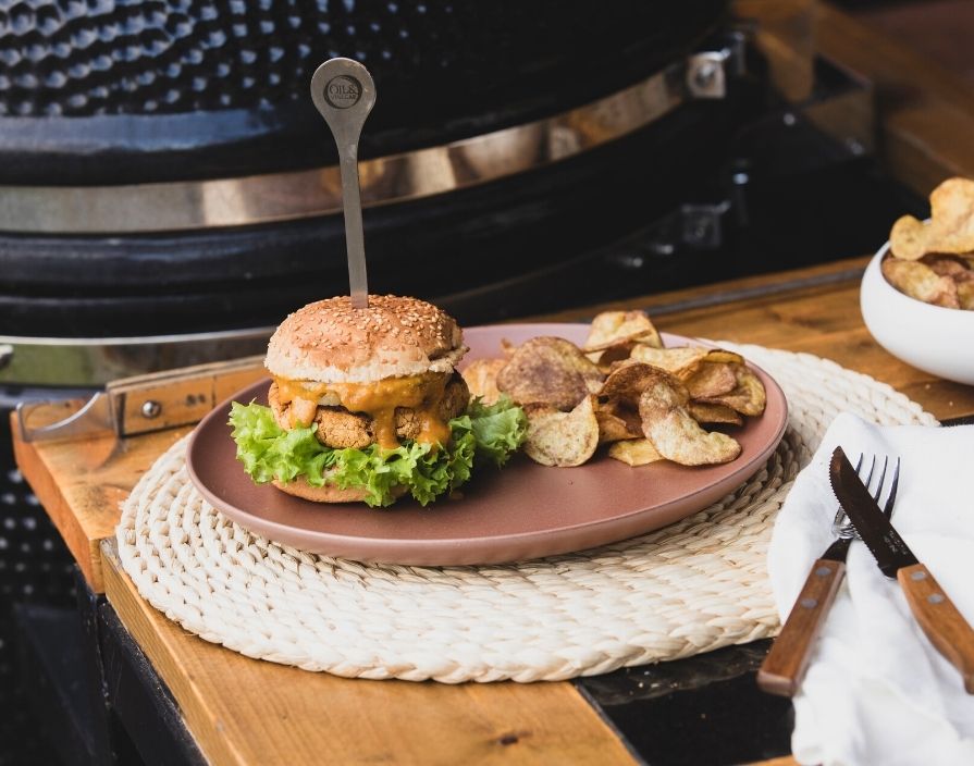 Scharfer Veggie-Burger Scharfer Veggie-Burger