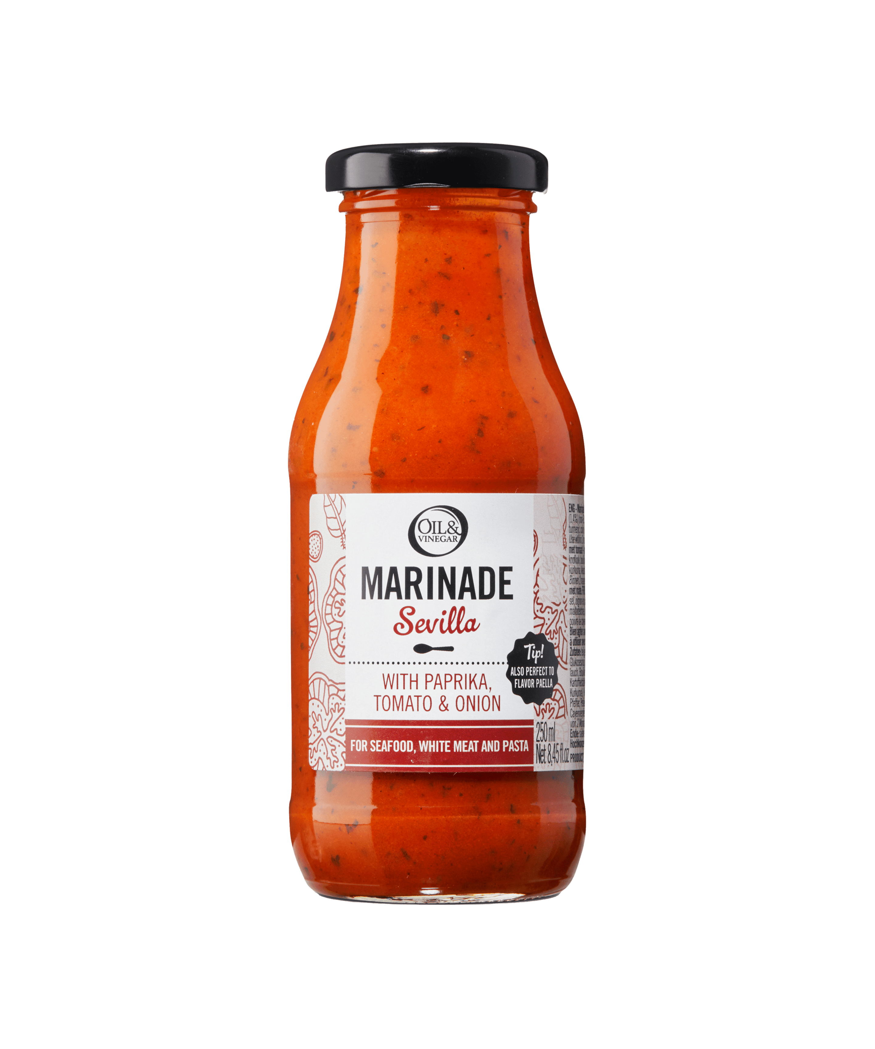 Marinade Sevilla mit Paprika, Tomate und Zwiebel - 260 ml Marinade Sevilla mit Paprika, Tomate und Zwiebel - 260 ml
