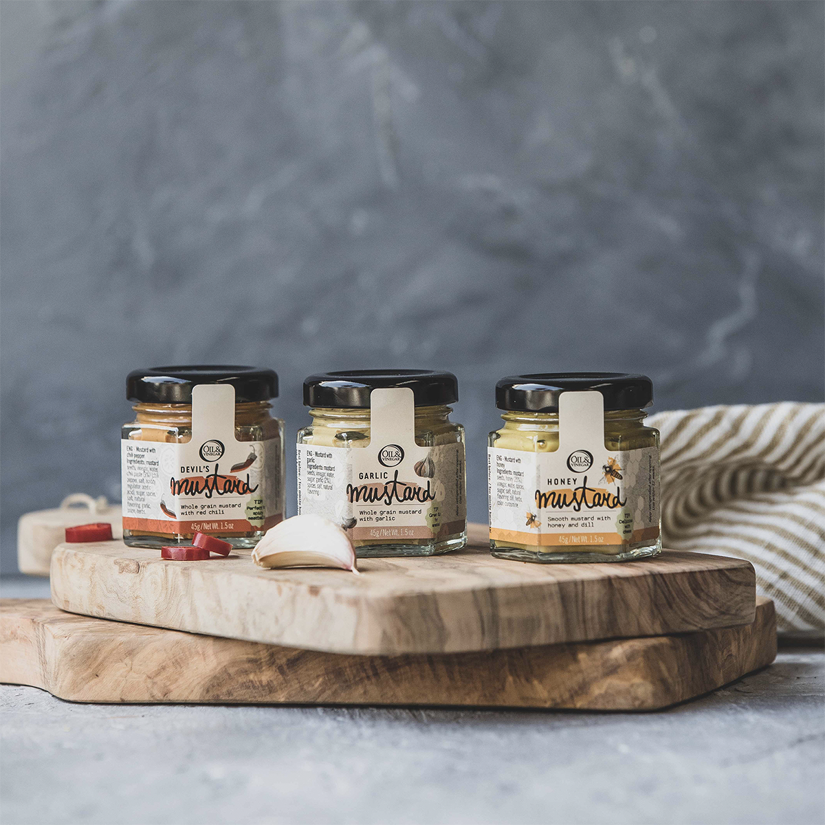 Senf-Trio - Geschenkset - 135 g Senf-Trio - Geschenkset - 135 g