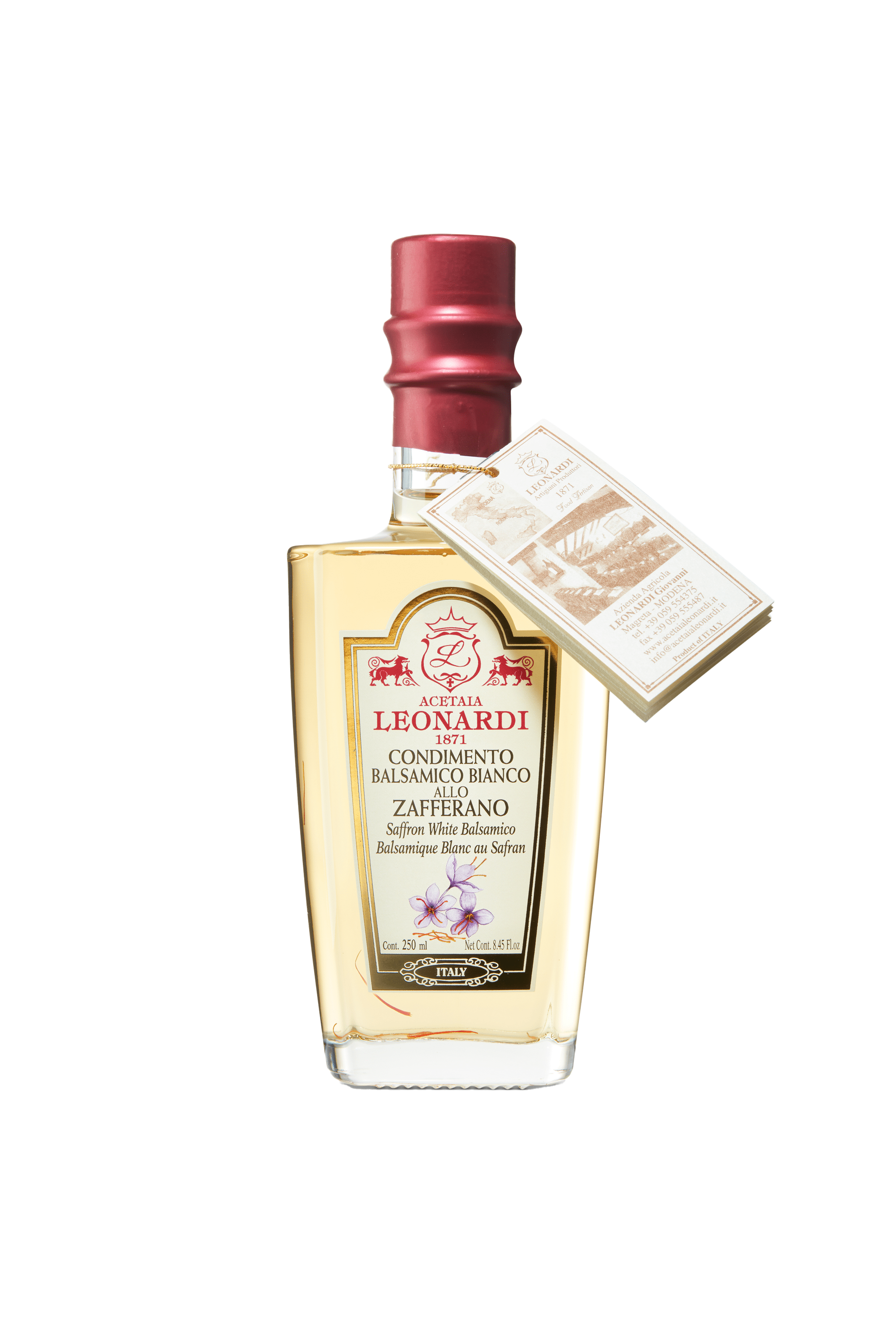 Weißer Balsamico mit Safran - Bianco allo Zafferano - 250 ml Weißer Balsamico mit Safran - Bianco allo Zafferano - 250 ml