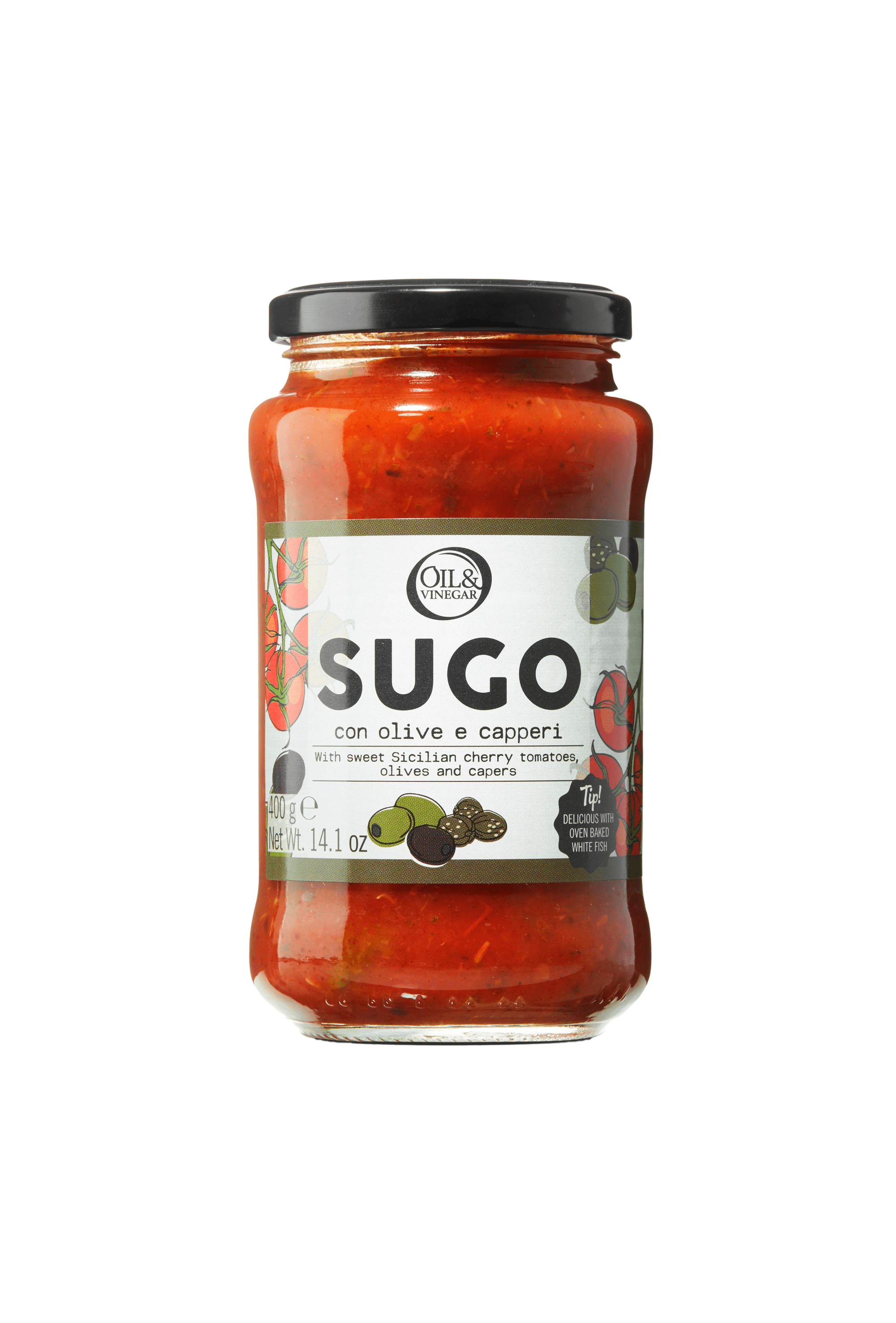 Pastasauce mit Oliven und Kapern - Sugo con Olive e Capperi - 400 g Pastasauce mit Oliven und Kapern - Sugo con Olive e Capperi - 400 g