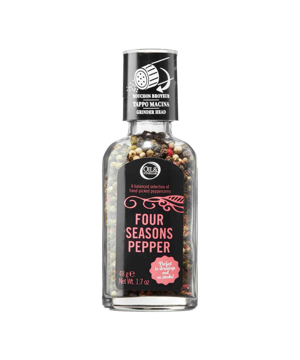 Vier Jahreszeiten Pfeffer mit Mühle - 48 g Vier Jahreszeiten Pfeffer mit Mühle - 48 g