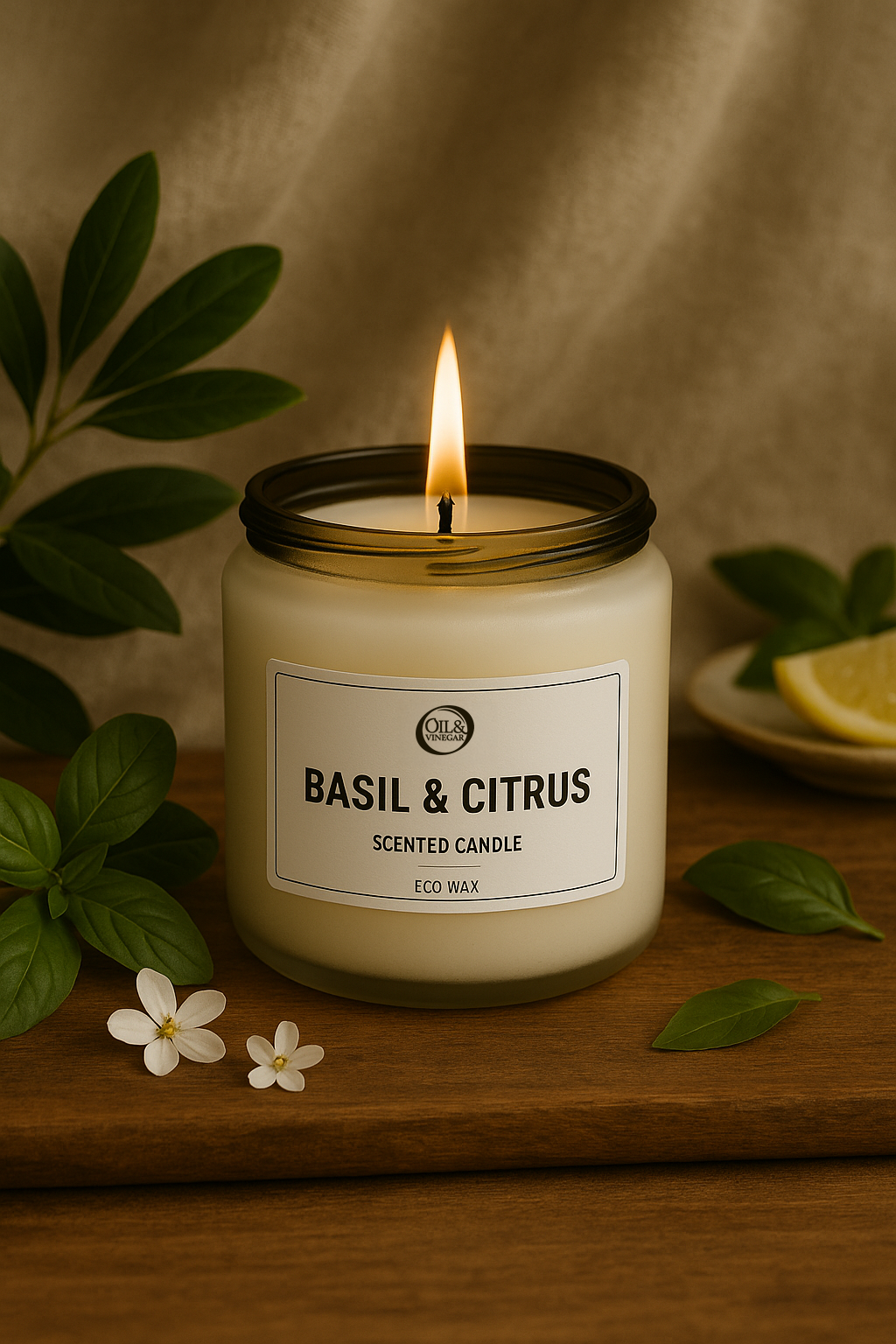 Duftkerze Basilikum & Zitrus - 180 g Duftkerze Basilikum & Zitrus - 180 g