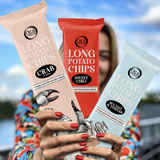 Lange Kartoffelchips mit Meersalz & Essig - 75 g Lange Kartoffelchips mit Meersalz & Essig - 75 g