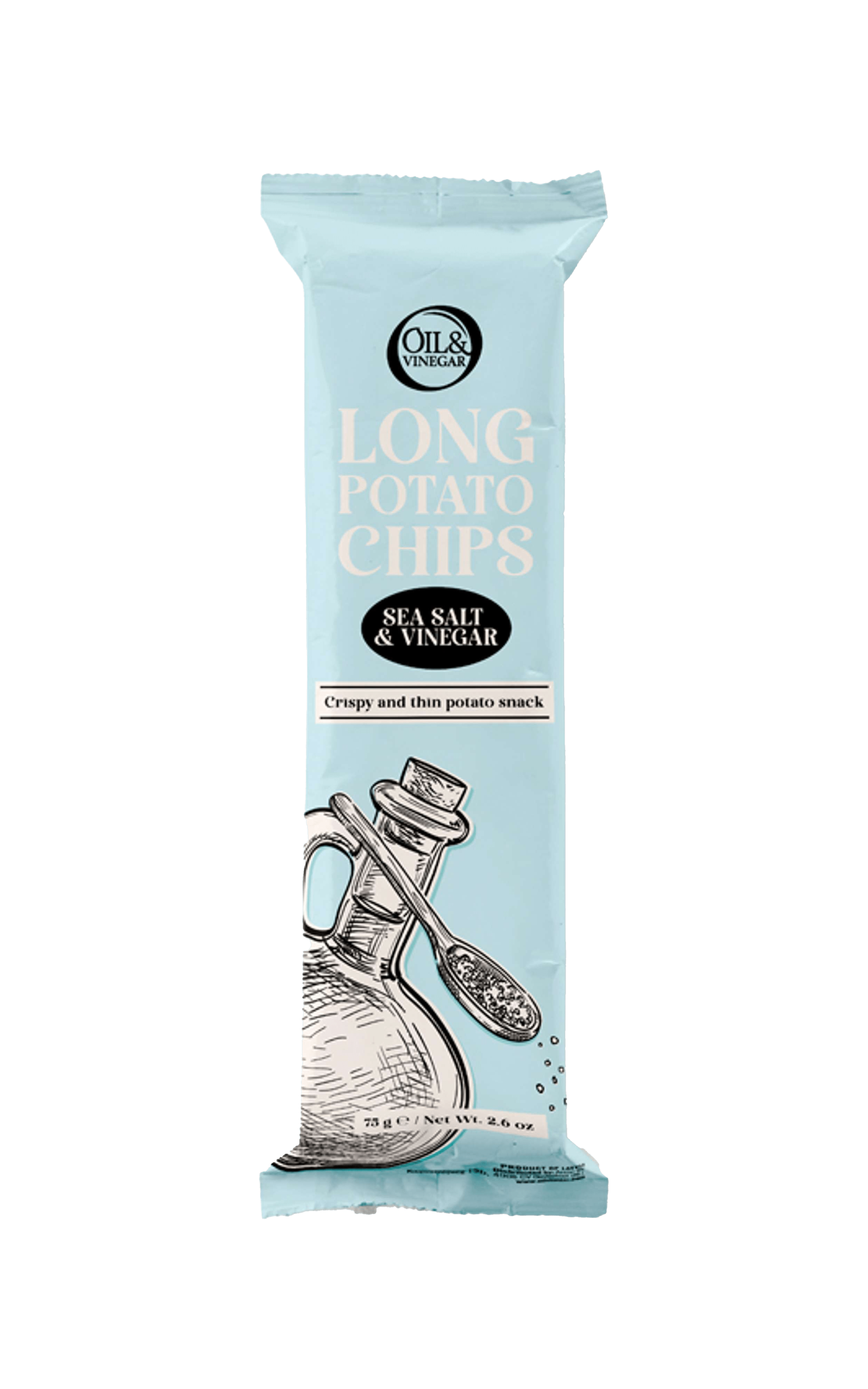 Lange Kartoffelchips mit Meersalz & Essig - 75 g Lange Kartoffelchips mit Meersalz & Essig - 75 g