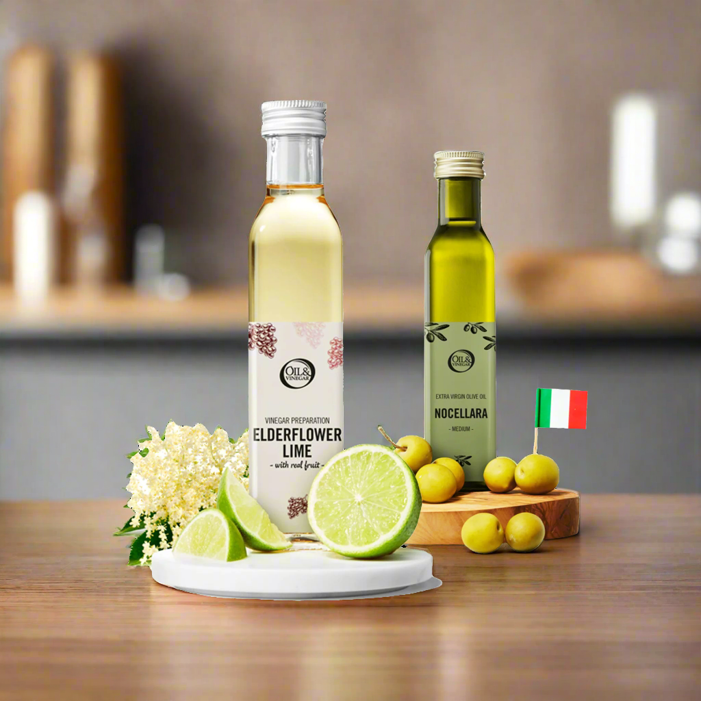 Holunderblüten-Limetten- und Nocellara-Duo – 2 x 250 ml Holunderblüten-Limetten- und Nocellara-Duo – 2 x 250 ml