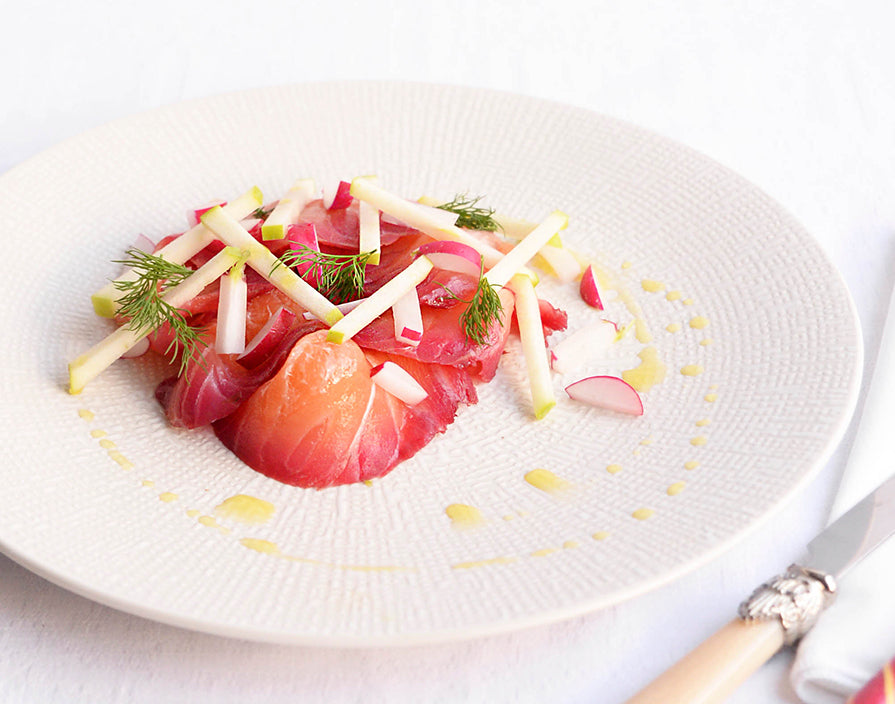 Gravad Lax mit Himbeeressig