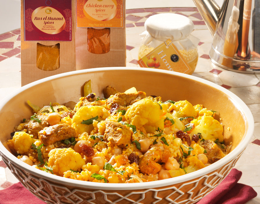 Couscous mit Huhn und Zwiebeln