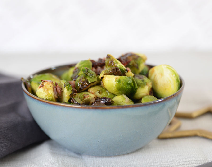 Gerösteter Rosenkohl mit Speck