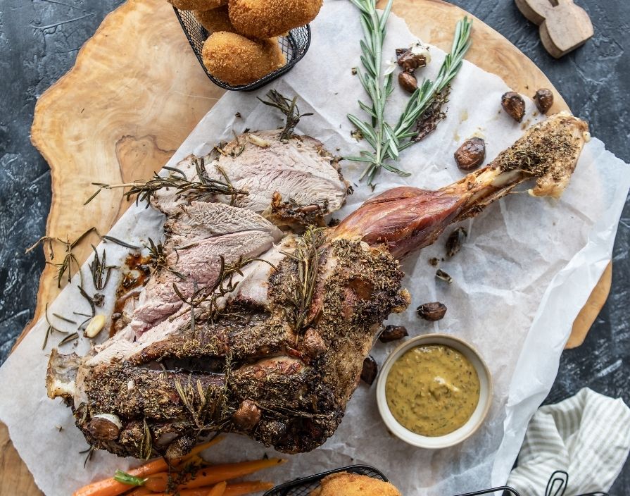 Gebraden lamsbout