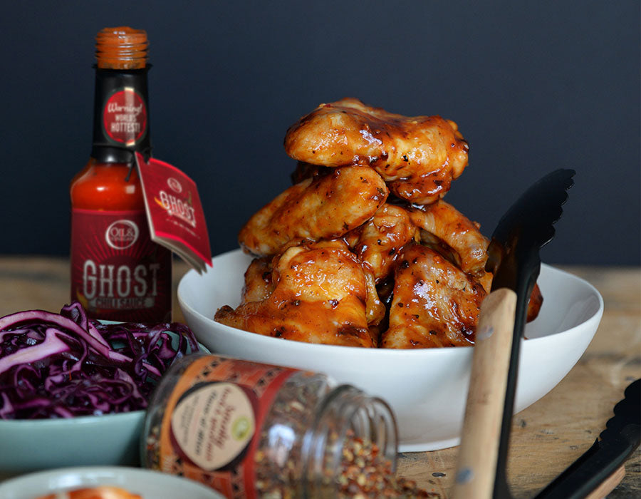 Heiße und süße Chicken Wings