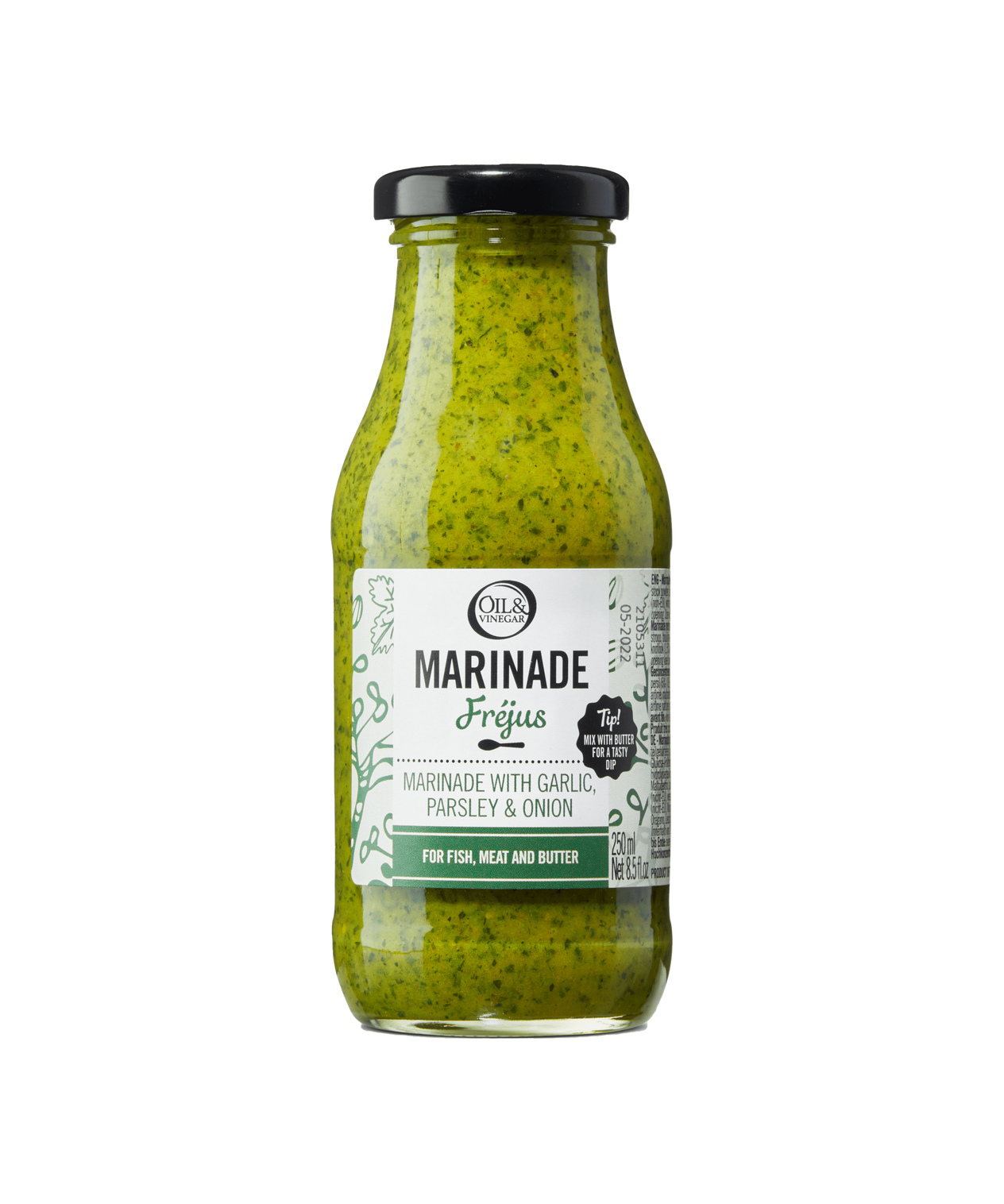 Marinade Fréjus mit Knoblauch, Petersilie und Zwiebeln - 250 ml