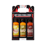 Hot Chili Challenge – Geschenkset mit 3 Chilisaucen - 3x125 ml