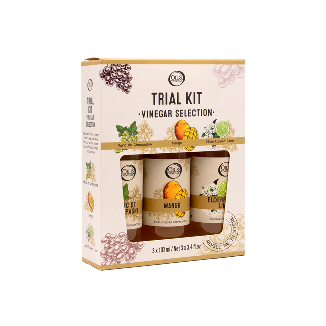 Geschenkset mit 3 Essigen - Probierset - Trial Kit - 3x100 ml