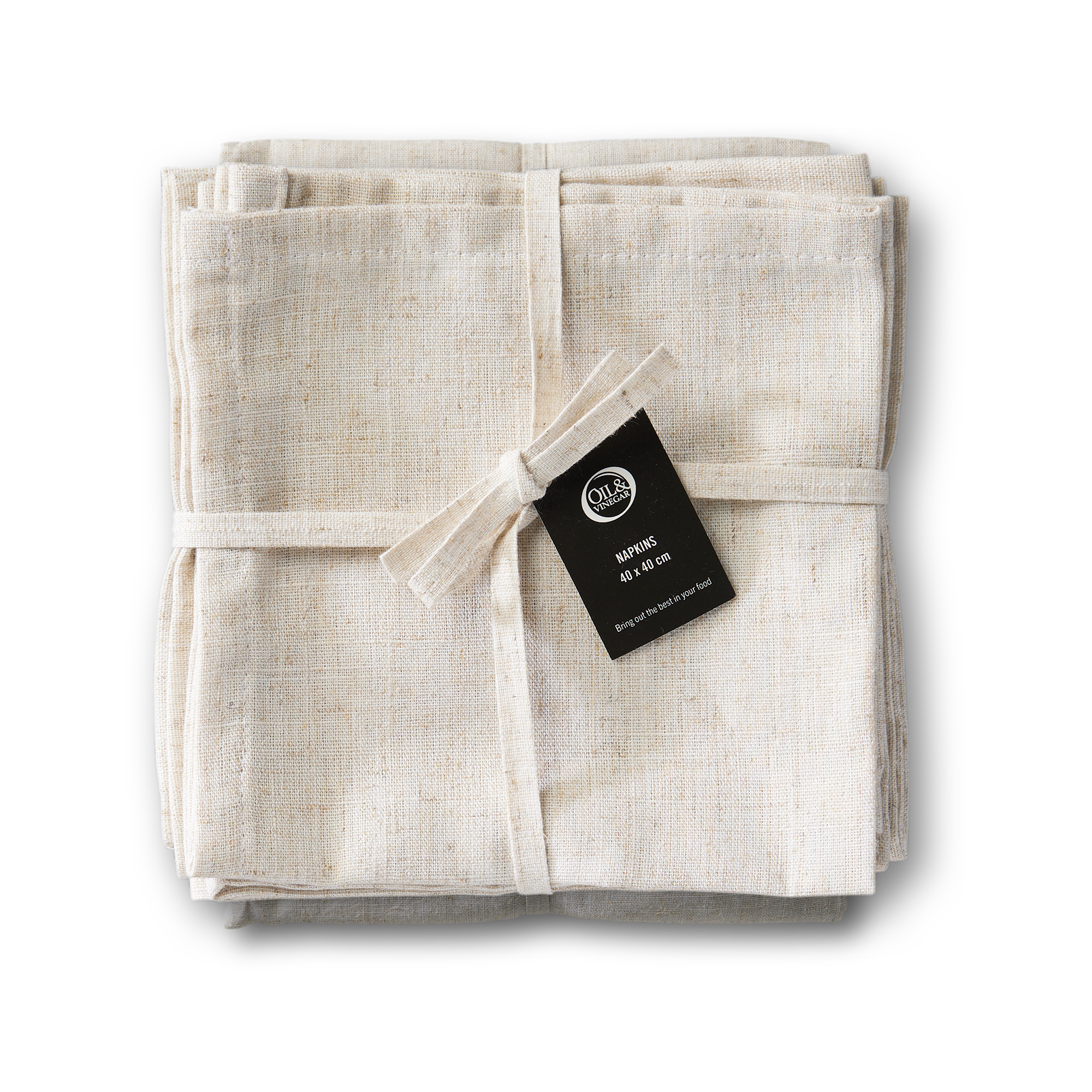 Melin Serviette Natur - 40x40 cm - Set mit 4 Stück