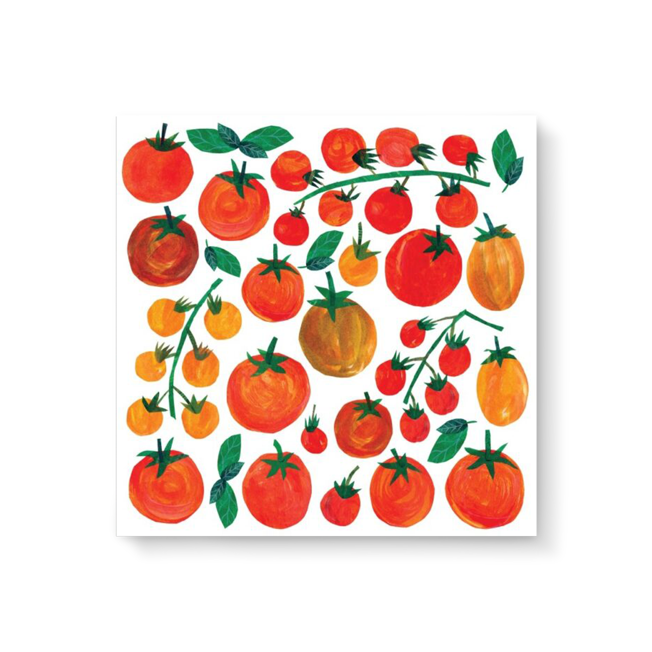 Servet met tomaten - 25x25 cm - Set van 20