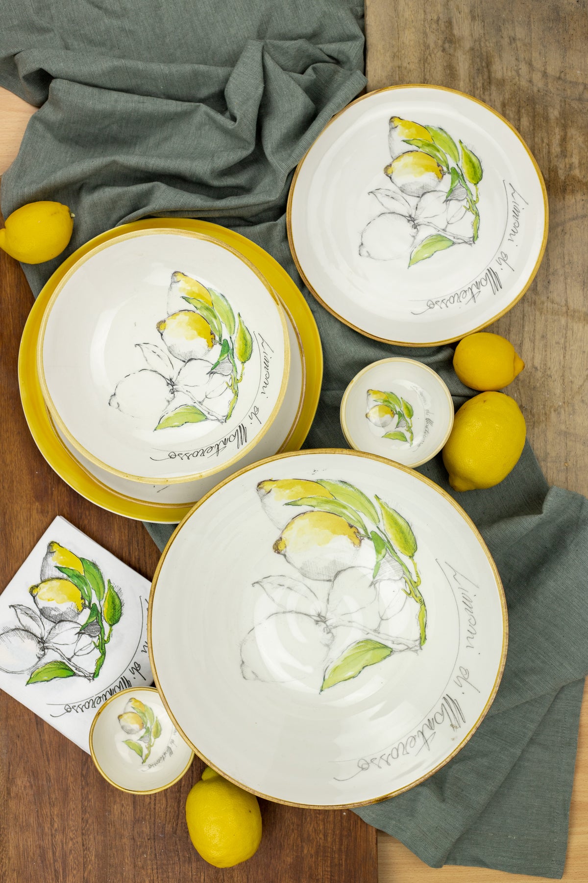 Limoni schaal plat - 39cm